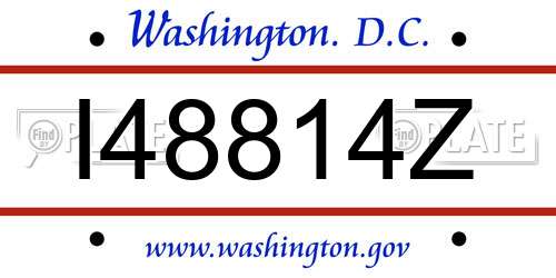 I48814Z District Of Columbia License Plate
