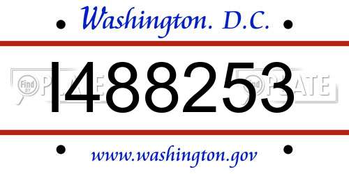 I488253 District Of Columbia License Plate