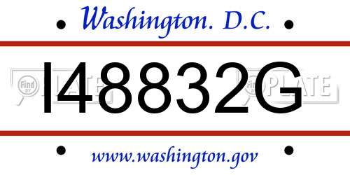 I48832G District Of Columbia License Plate