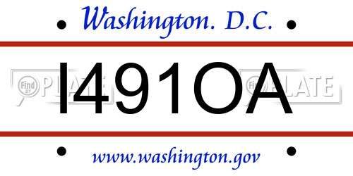 I491OA District Of Columbia License Plate