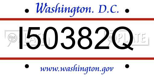 I50382Q District Of Columbia License Plate