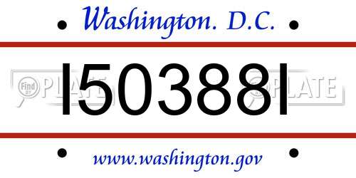 I50388I District Of Columbia License Plate