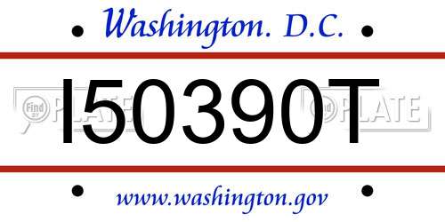 I50390T District Of Columbia License Plate