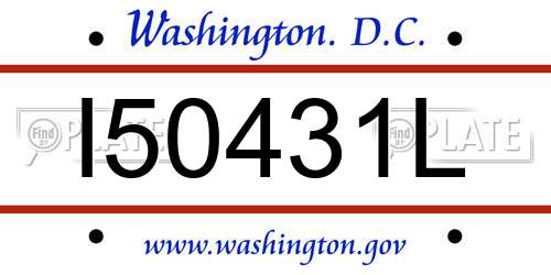 I50431L District Of Columbia License Plate