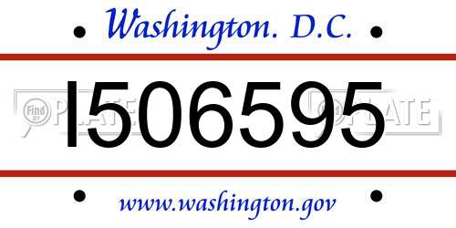 I506595 District Of Columbia License Plate