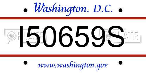 I50659S District Of Columbia License Plate
