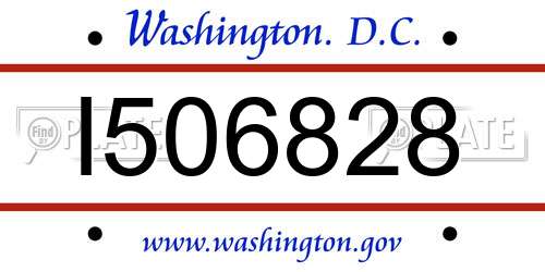 I506828 District Of Columbia License Plate