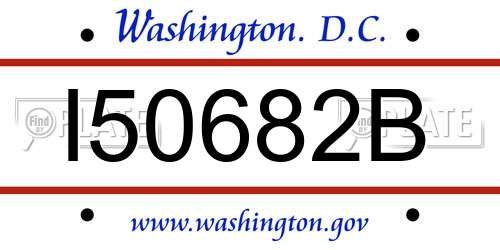 I50682B District Of Columbia License Plate