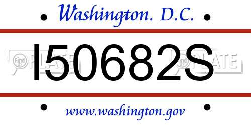 I50682S District Of Columbia License Plate