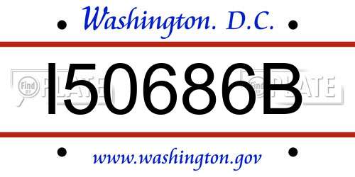I50686B District Of Columbia License Plate