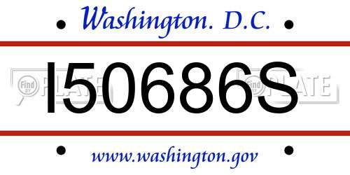 I50686S District Of Columbia License Plate