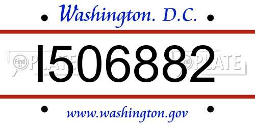 I506882 District Of Columbia License Plate