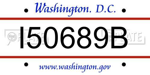 I50689B District Of Columbia License Plate