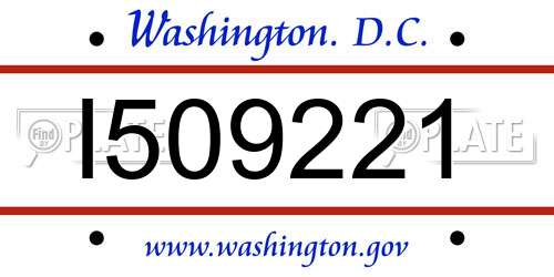 I509221 District Of Columbia License Plate