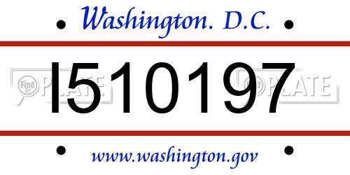 I510197 District Of Columbia License Plate