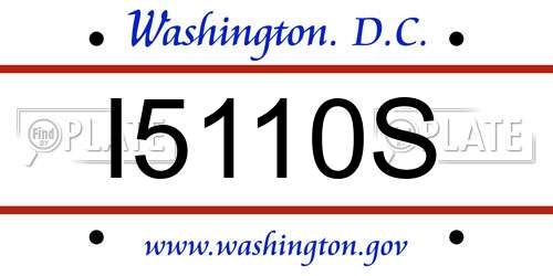 I5110S District Of Columbia License Plate