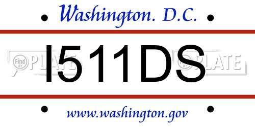 I511DS District Of Columbia License Plate