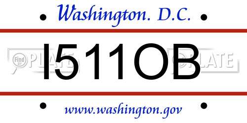 I511OB District Of Columbia License Plate