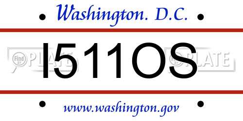 I511OS District Of Columbia License Plate
