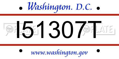 I51307T District Of Columbia License Plate