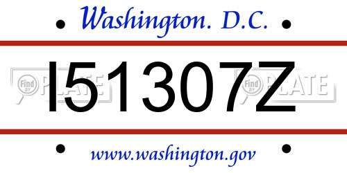 I51307Z District Of Columbia License Plate