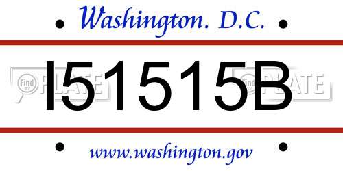 I51515B District Of Columbia License Plate