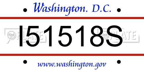 I51518S District Of Columbia License Plate
