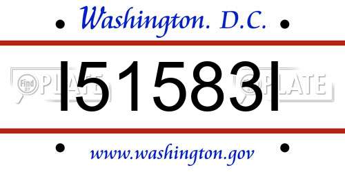 I51583I District Of Columbia License Plate
