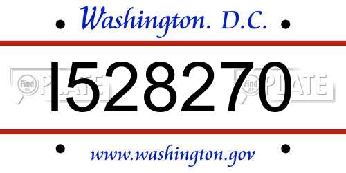I528270 District Of Columbia License Plate