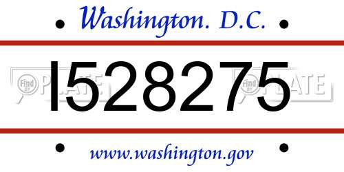 I528275 District Of Columbia License Plate