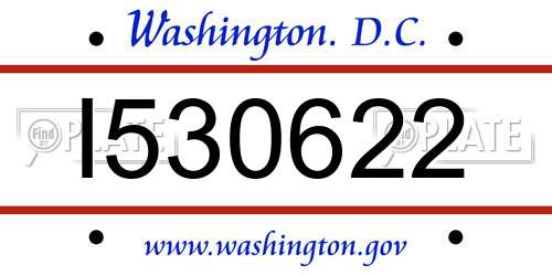 I530622 District Of Columbia License Plate