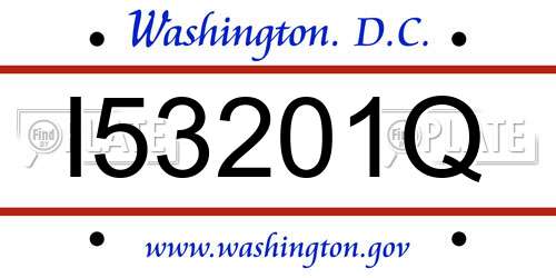 I53201Q District Of Columbia License Plate
