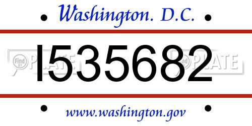 I535682 District Of Columbia License Plate