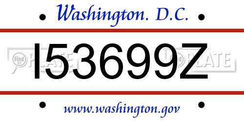 I53699Z District Of Columbia License Plate