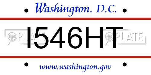 I546HT District Of Columbia License Plate