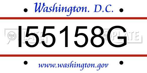 I55158G District Of Columbia License Plate