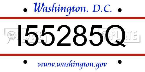 I55285Q District Of Columbia License Plate