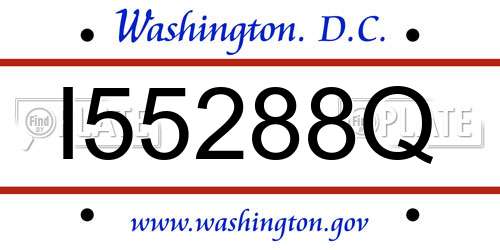 I55288Q District Of Columbia License Plate