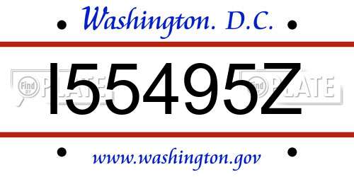 I55495Z District Of Columbia License Plate