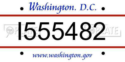 I555482 District Of Columbia License Plate