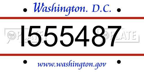 I555487 District Of Columbia License Plate