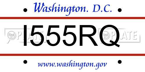 I555RQ District Of Columbia License Plate