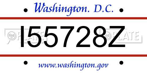 I55728Z District Of Columbia License Plate