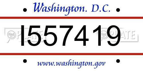 I557419 District Of Columbia License Plate