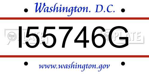 I55746G District Of Columbia License Plate
