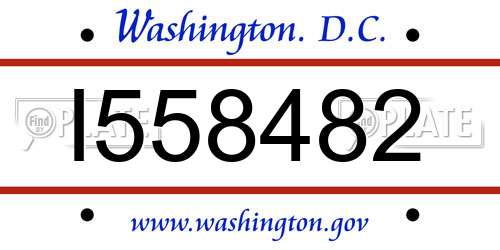 I558482 District Of Columbia License Plate