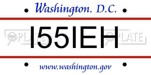 I55IEH District Of Columbia License Plate