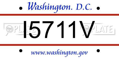 I5711V District Of Columbia License Plate