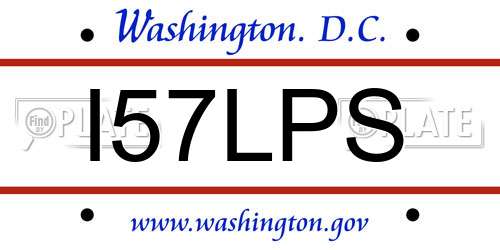 I57LPS District Of Columbia License Plate