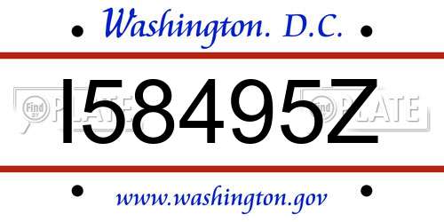 I58495Z District Of Columbia License Plate